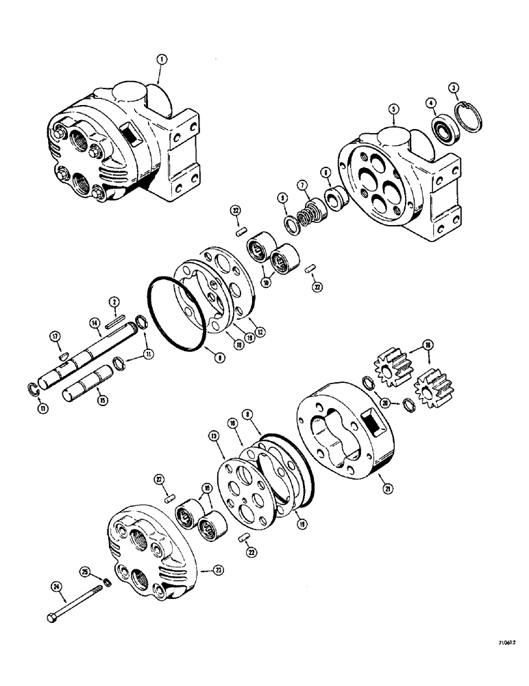 Схема запчастей Case 1700-SERIES - (224) - HYDRAULIC MOTOR, ANGLE BROOMS (89) - TOOLS