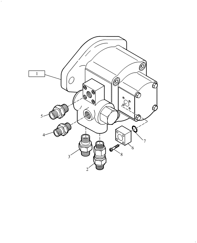 Схема запчастей Case 321E - (22.050 [2991333001]) - GEAR PUMP INSTALLATION (35) - HYDRAULIC SYSTEMS