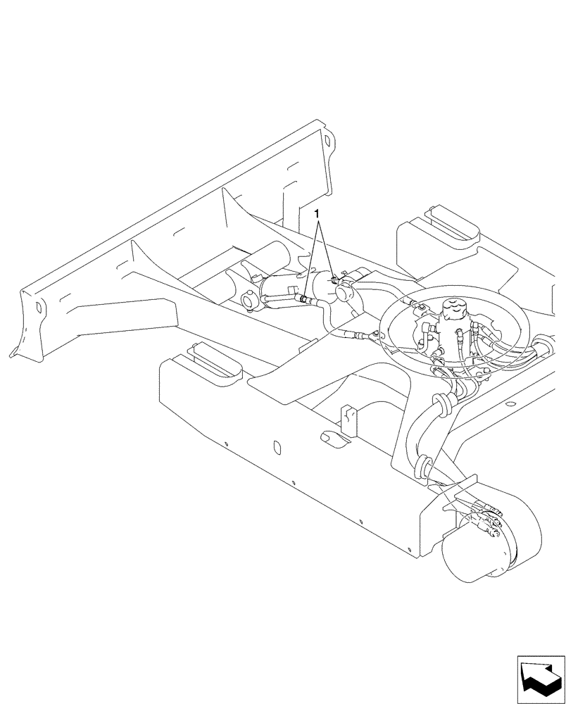 Схема запчастей Case CX31B - (02-023[00]) - HYD LINES, CYLINDER, DOZER (35) - HYDRAULIC SYSTEMS