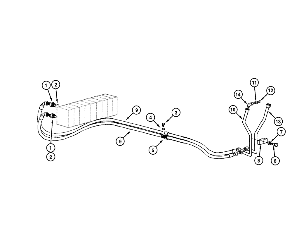 Схема запчастей Case 865 AWD - (08-078[01]) - RIPPER HYDRAULIC CIRCUIT (08) - HYDRAULICS