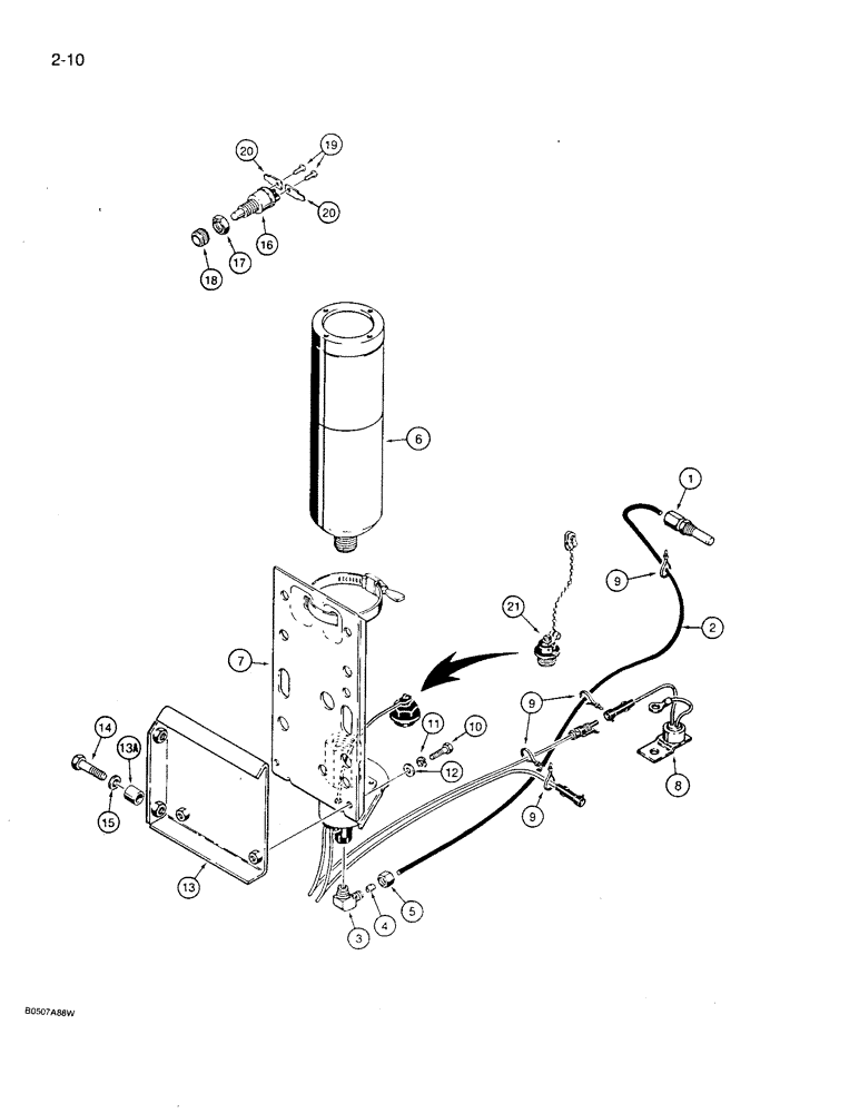 Схема запчастей Case 780D - (2-10) - COLD START SYSTEM (02) - ENGINE