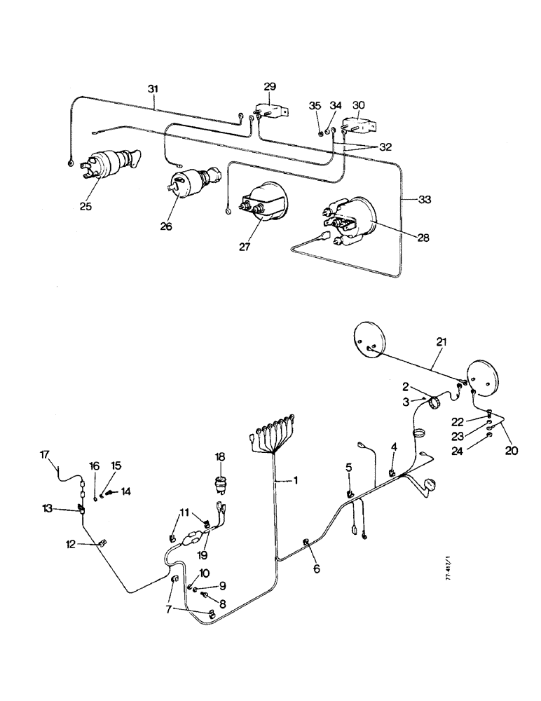 Схема запчастей Case 850 - (K02-1) - MAIN AND INSTRUMENT PANEL WIRING (06) - ELECTRICAL SYSTEMS