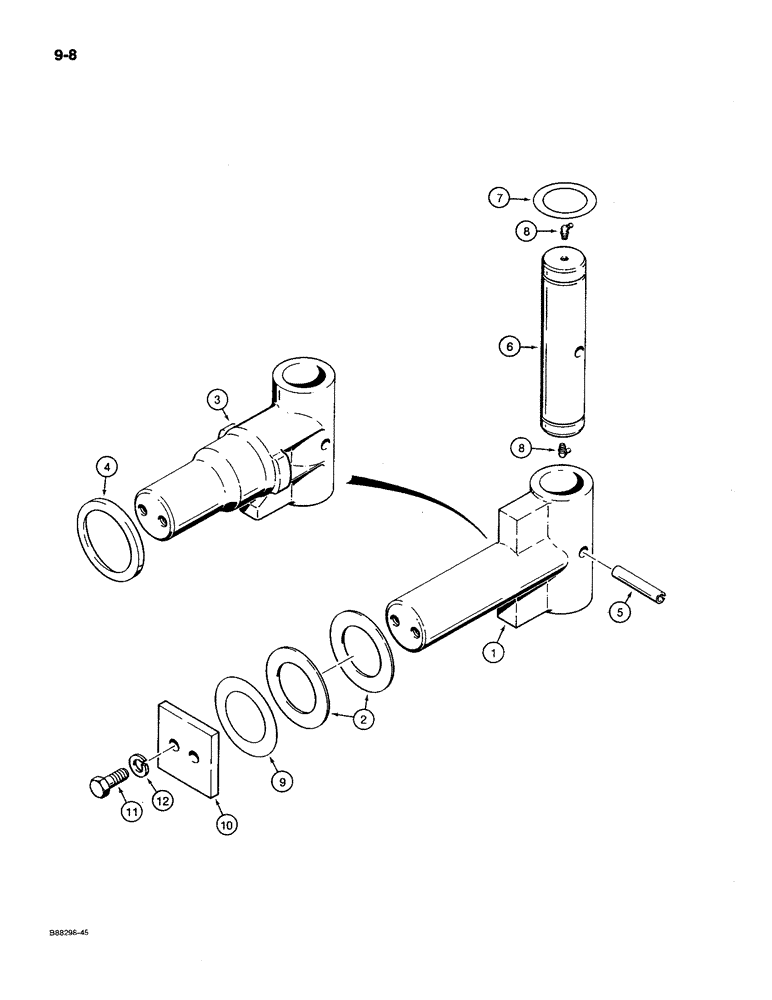 Схема запчастей Case MAXI-SNEAKER C - (9-08) - ARTICULATION JOINT (09) - CHASSIS/ATTACHMENTS