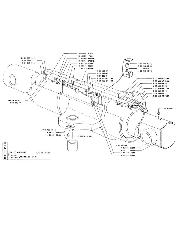 Схема запчастей Case RC200 - (066) - CYLINDER 