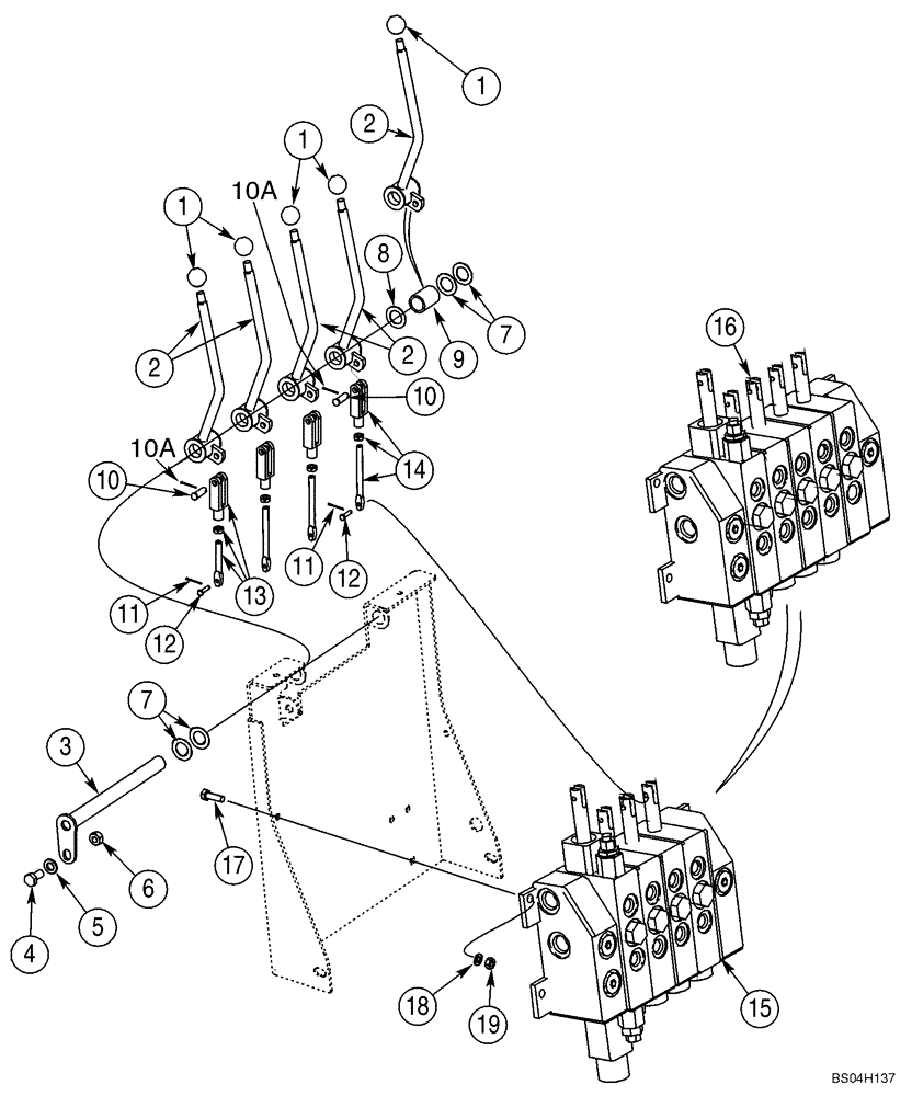 Схема запчастей Case 570MXT - (09-11) - CONTROLS - HITCH, THREE POINT (09) - CHASSIS/ATTACHMENTS