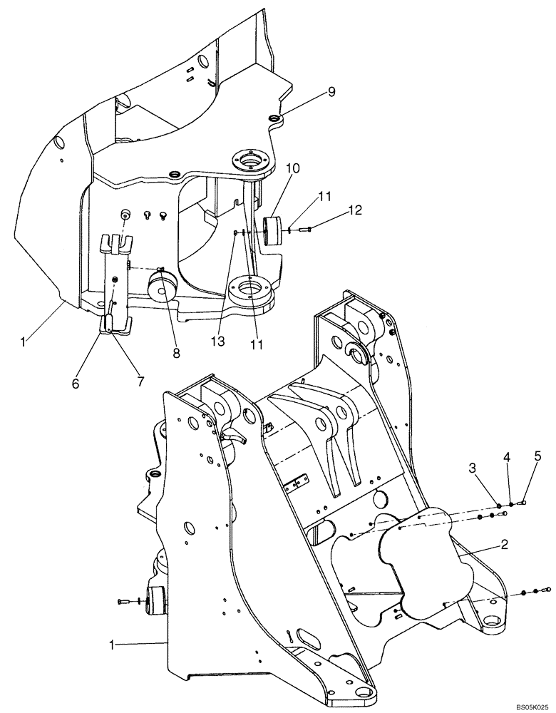 Схема запчастей Case 521D - (09-26B) - FRAME, FRONT (Z BAR LOADER) - IF USED (09) - CHASSIS