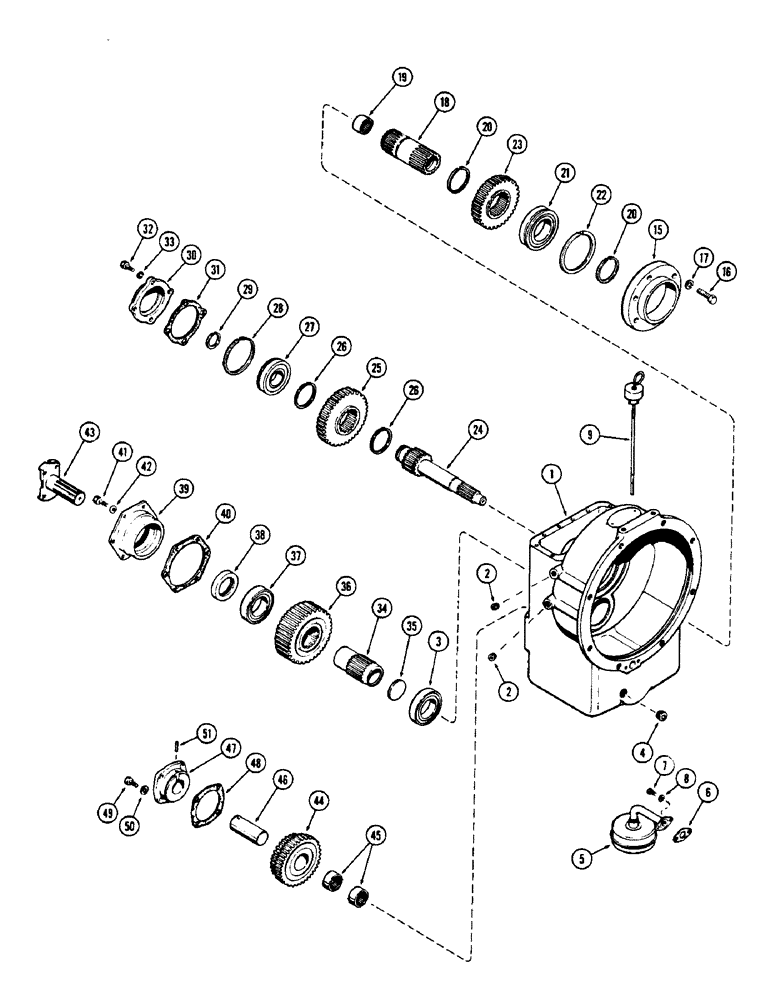 Схема запчастей Case W5A - (114) - POWER SHUTTLE TRANSMISSION AND CASE, W/FLANGE MTD. OIL SCREEN (06) - POWER TRAIN