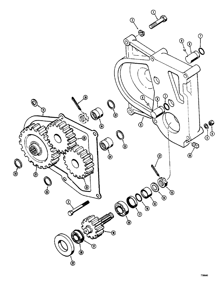 Схема запчастей Case 800 - (274) - GEARMATIC WINCH, WINCH ADAPTER PARTS (05) - UPPERSTRUCTURE CHASSIS