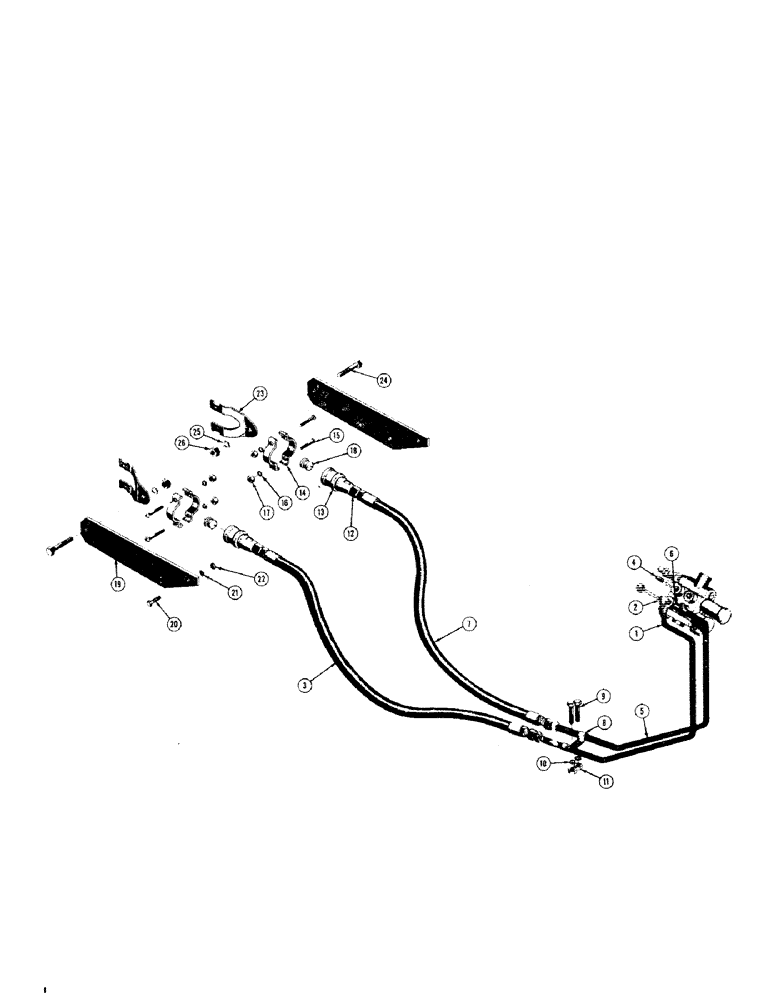 Схема запчастей Case 310 - (172[1]) - PULL BEHIND HYDRAULICS (WITH DRAWBAR TRACTOR, THREE POINT HITCH, OR DOZER) (07) - HYDRAULIC SYSTEM