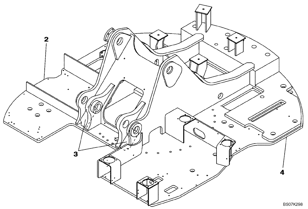 Схема запчастей Case CX225SR - (09-01) - REVOLVING FRAME (09) - CHASSIS/ATTACHMENTS