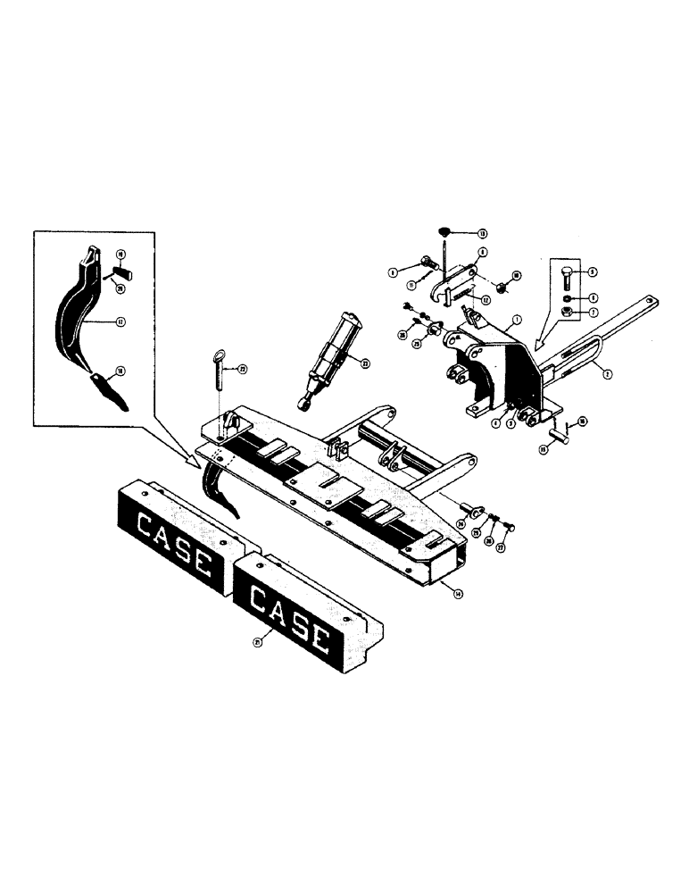 Схема запчастей Case 320 - (184) - SCARIFIER (48" GAUGE TRACTOR), (REPLACEMENT - SERIAL NO.3003851 AND AFTER) (05) - UPPERSTRUCTURE CHASSIS