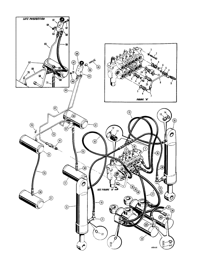 Схема запчастей Case 33 - (134) - SWING, STABILIZER AND LOCKING, CYLINDER HYDRAULICS 