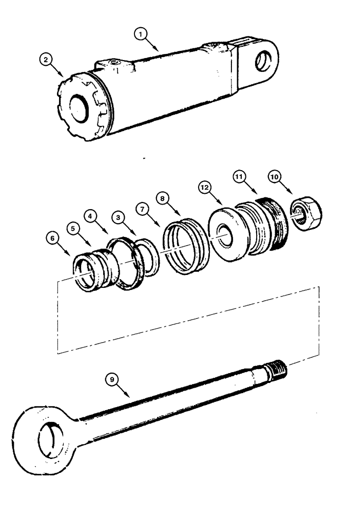 Схема запчастей Case 865 - (08.54[00]) - CYLINDER - TILT (08) - HYDRAULICS