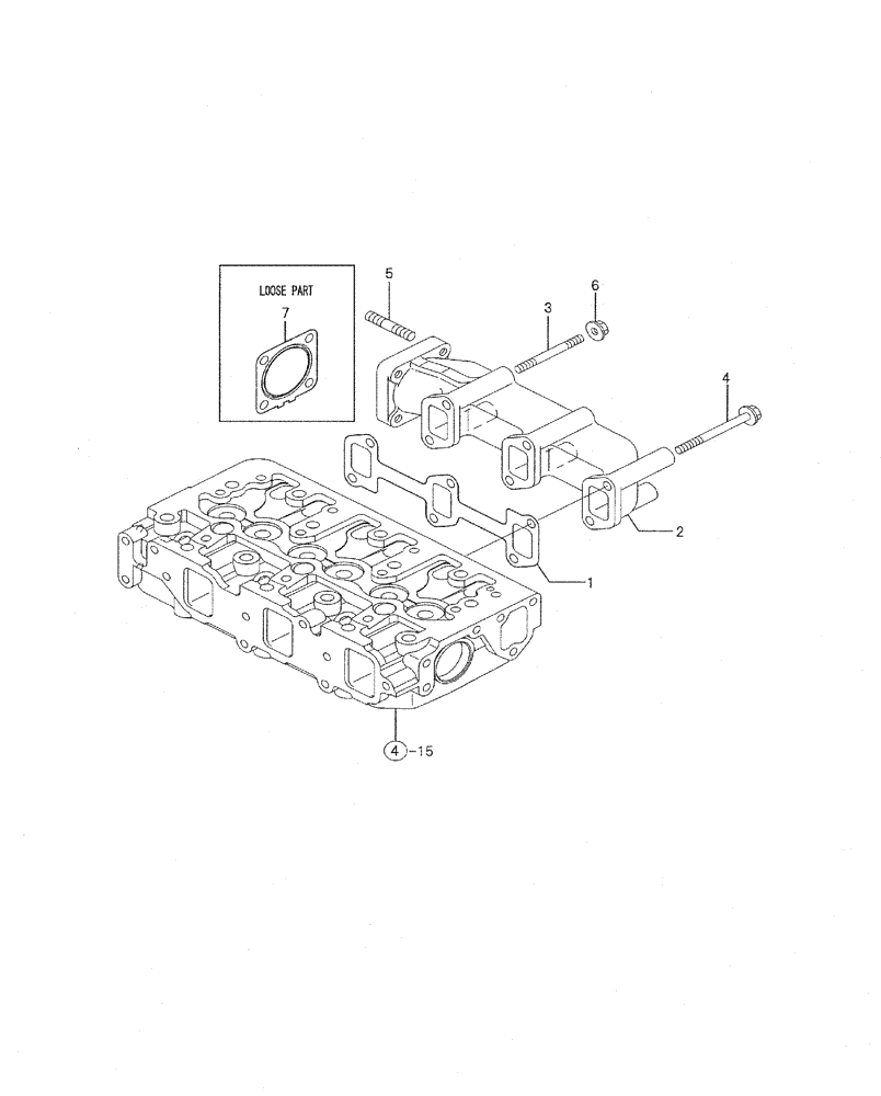 Схема запчастей Case CX31B - (08-006) - EXHAUST MANIFOLD (10) - ENGINE