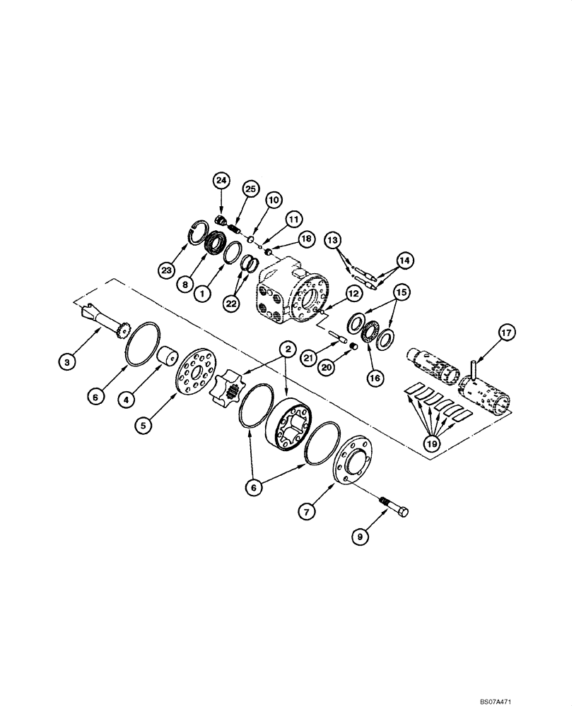 Схема запчастей Case 885 - (05.04[00]) - STEERING HYDRAULIC - ASSEMBLY (05) - STEERING