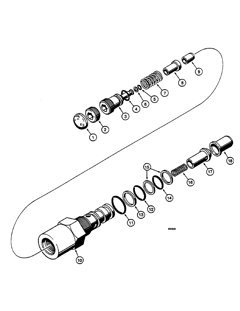 Схема запчастей Case W14 - (512) - L32633 CIRCUIT RELIEF VALVE (PARKER), L33429 CIRCUIT RELIEF VALVE (PARKER) (08) - HYDRAULICS