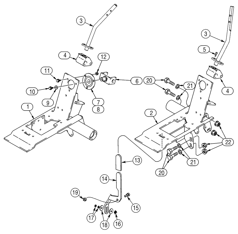 Схема запчастей Case 75XT - (09-14) - CONTROLS - LOADER AND GROUND DRIVE (09) - CHASSIS