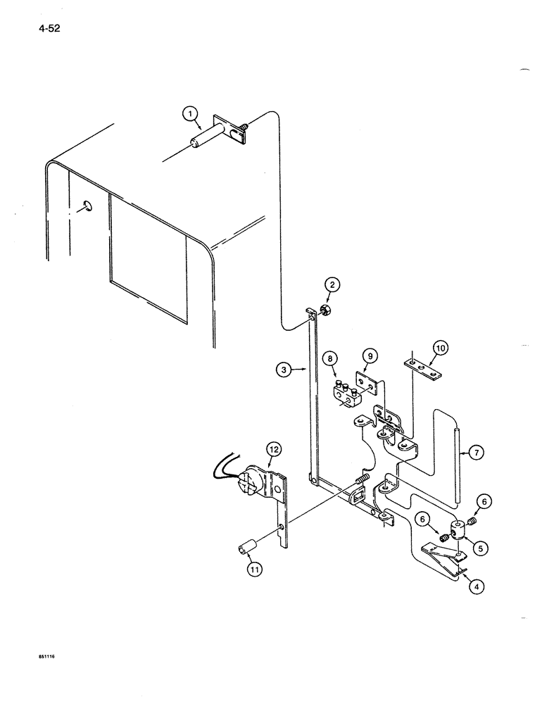 Схема запчастей Case 1085B - (4-052) - LIQUID PROPANE FIRED HEATER, HEATER CONTROLS (04) - ELECTRICAL SYSTEMS