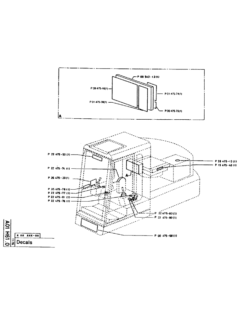 Схема запчастей Case 220CKS - (04) - DECALS (05) - UPPERSTRUCTURE CHASSIS