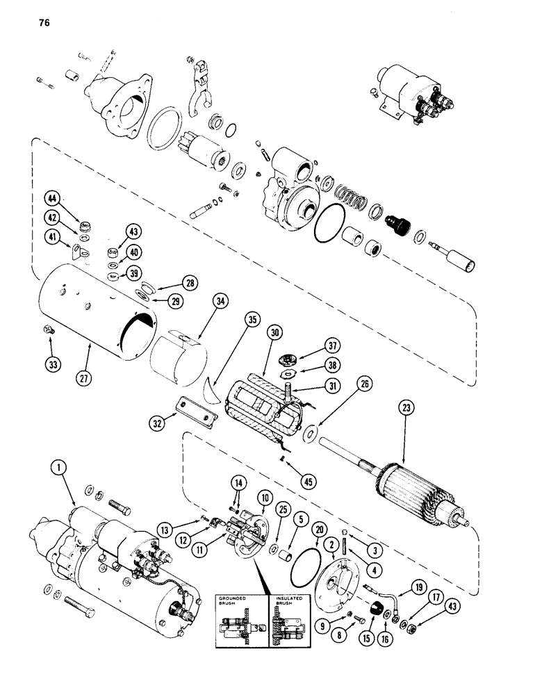 Схема запчастей Case 880C - (076) - STARTER, 504BD DIESEL ENGINE (06) - ELECTRICAL SYSTEMS