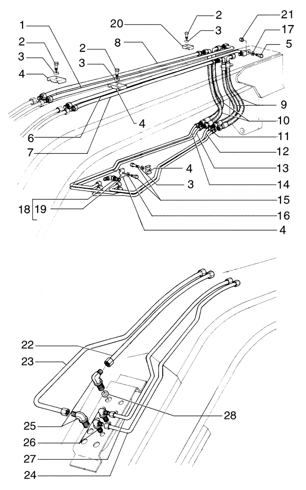 Схема запчастей Case 865B - (08-07[01]) - MOLDBOARD HYDRAULIC SYSTEM (08) - HYDRAULICS