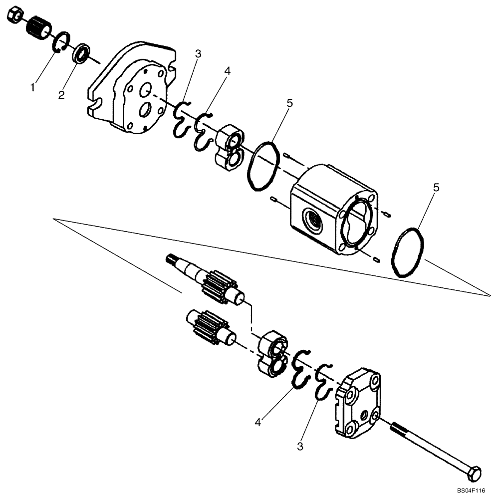 Схема запчастей Case 621D - (07-03) - BRAKE PUMP (07) - BRAKES