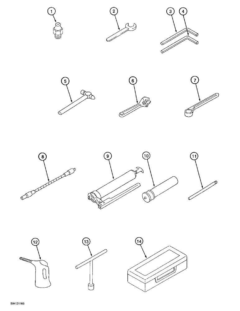 Схема запчастей Case 9020B - (9-112) - TOOLS (09) - CHASSIS