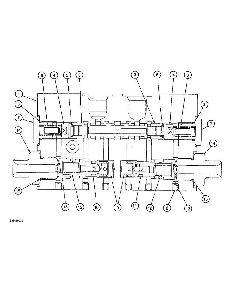 Схема запчастей Case 9020B - (8-128) - CUSHION VALVE (08) - HYDRAULICS