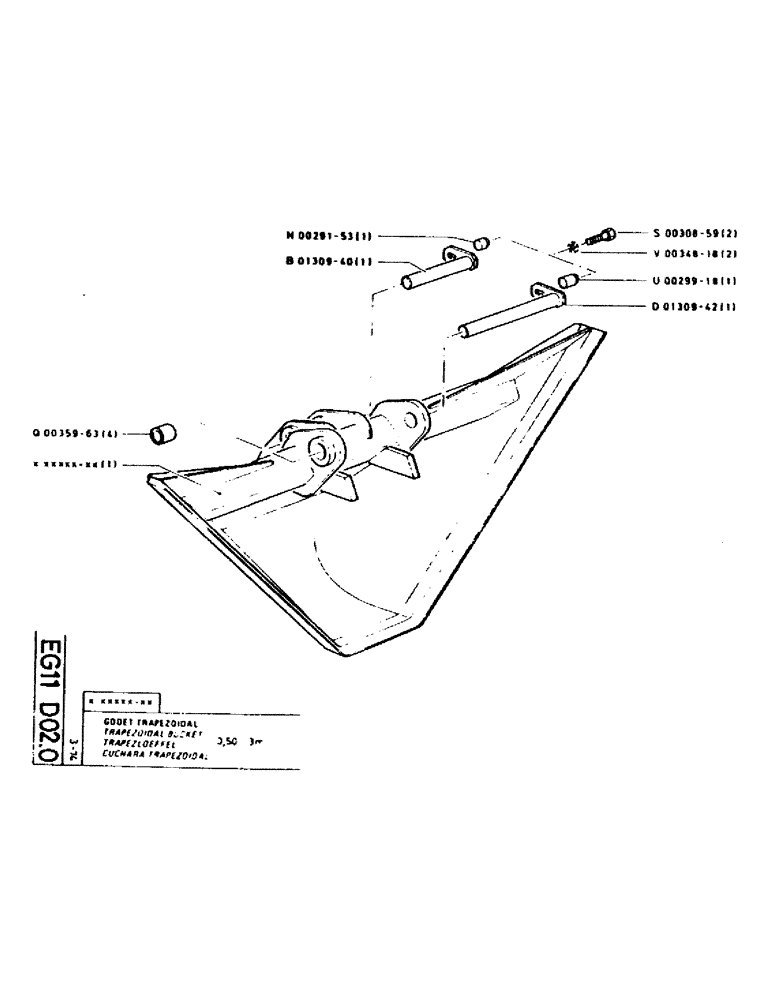 Схема запчастей Case GC120 - (244) - TRAPEZOIDAL BUCKET 