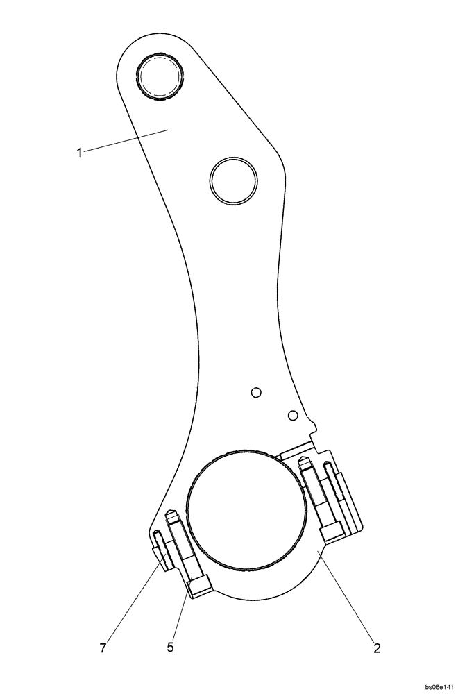 Схема запчастей Case 221D - (60.504[2405727000]) - LEVER (82) - FRONT LOADER & BUCKET