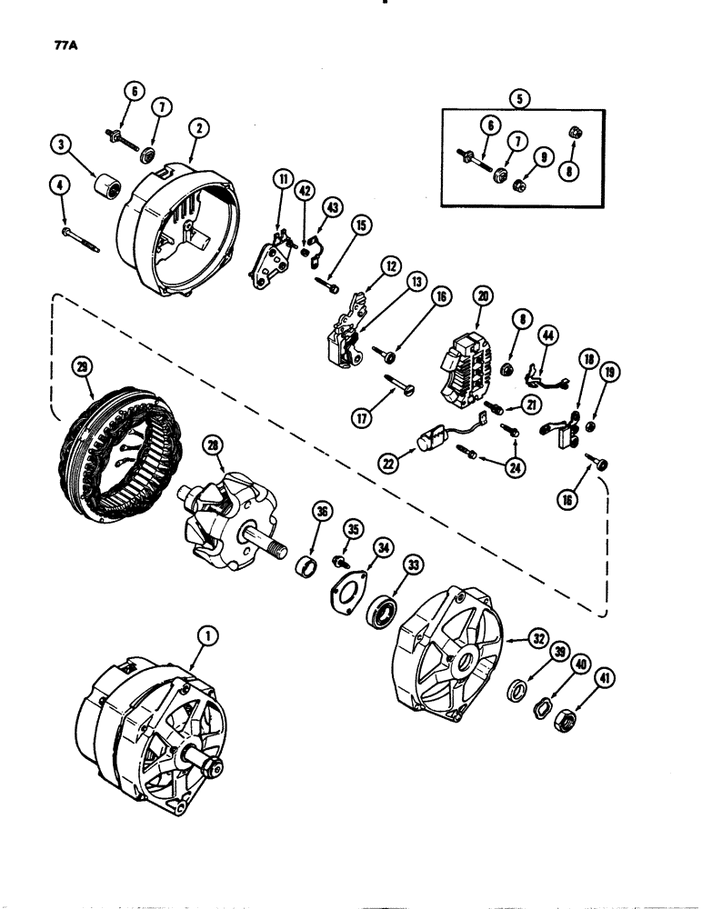 Схема запчастей Case 780B - (077A) - A167152 ALTERNATOR (04) - ELECTRICAL SYSTEMS