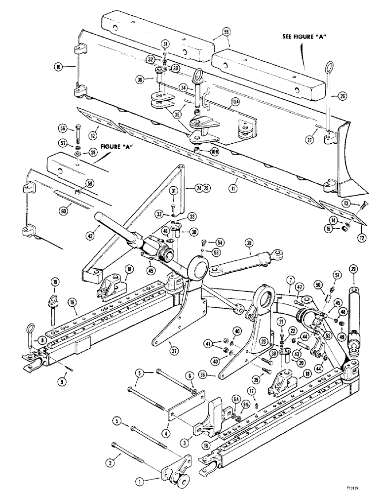 Схема запчастей Case 350 - (368) - POWER ANGLE DOZER - C-FRAME, MOLDBOARD AND CYLINDERS (05) - UPPERSTRUCTURE CHASSIS