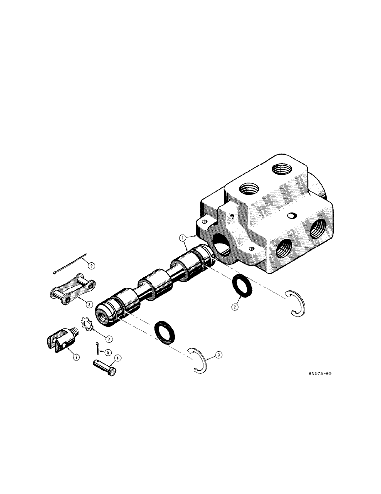 Схема запчастей Case 420C - (156[1]) - D26726 DIVERSION VALVE (07) - HYDRAULIC SYSTEM