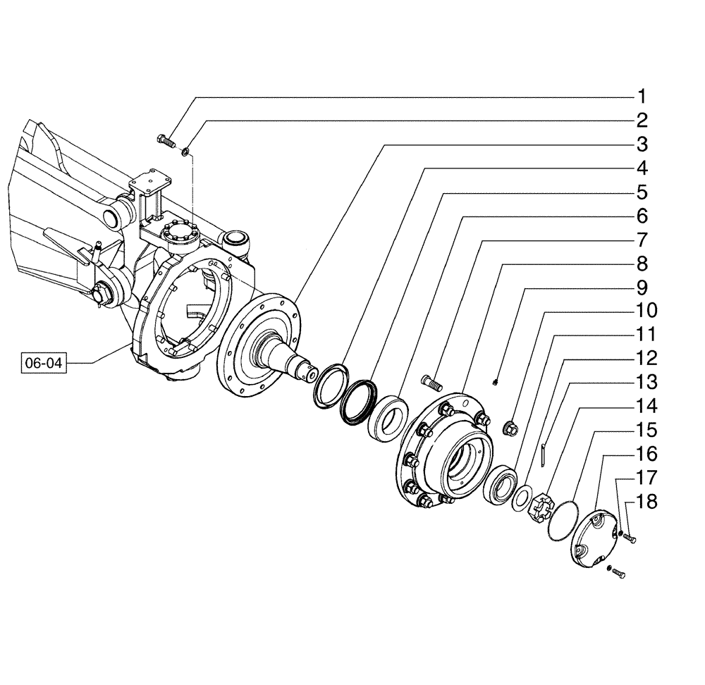 Схема запчастей Case 865B - (06-06[01]) - FRONT AXLE WHEEL HUB (06) - POWER TRAIN