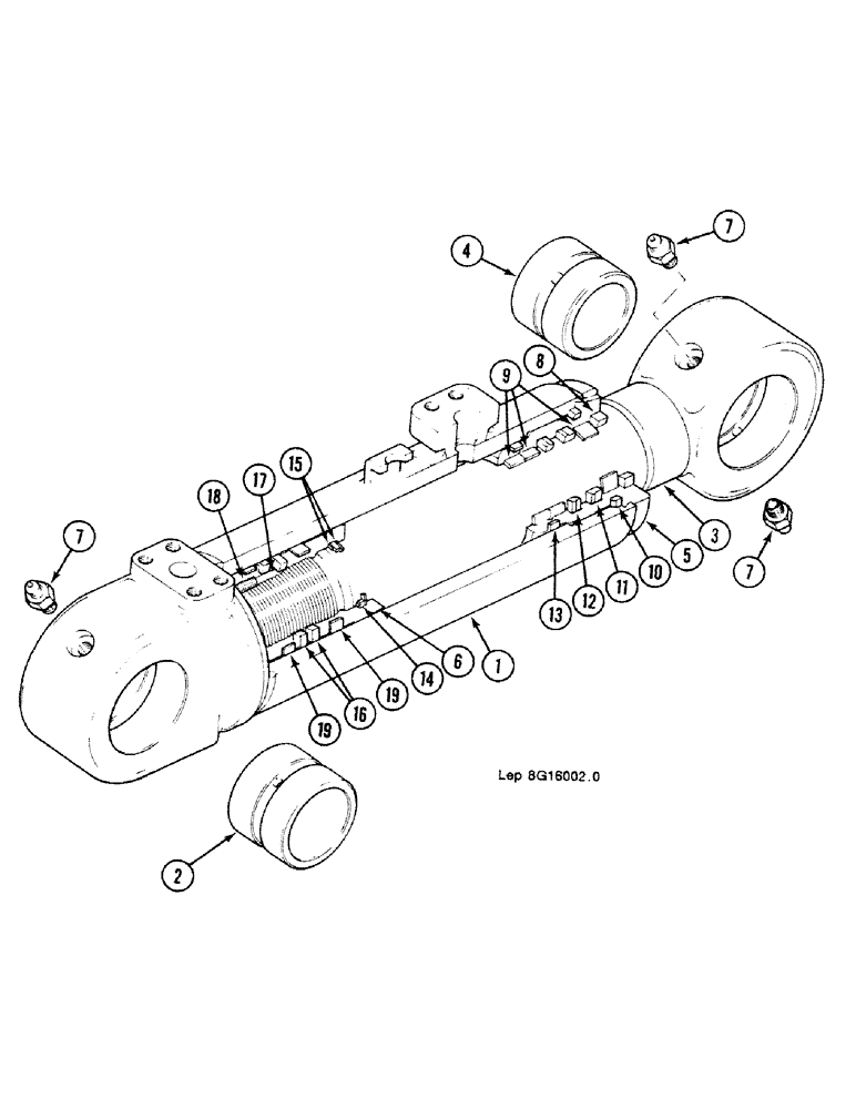 Схема запчастей Case 688C - (8G-072) - BOOM CYLINDER, (11082-) (07) - HYDRAULIC SYSTEM