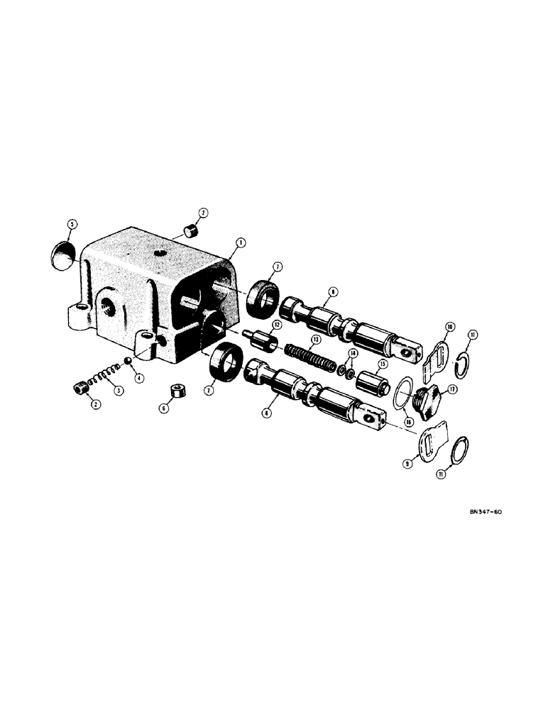 Схема запчастей Case 420BD - (074) - TORQUE CONVERTER DRIVE CONTROL VALVE 