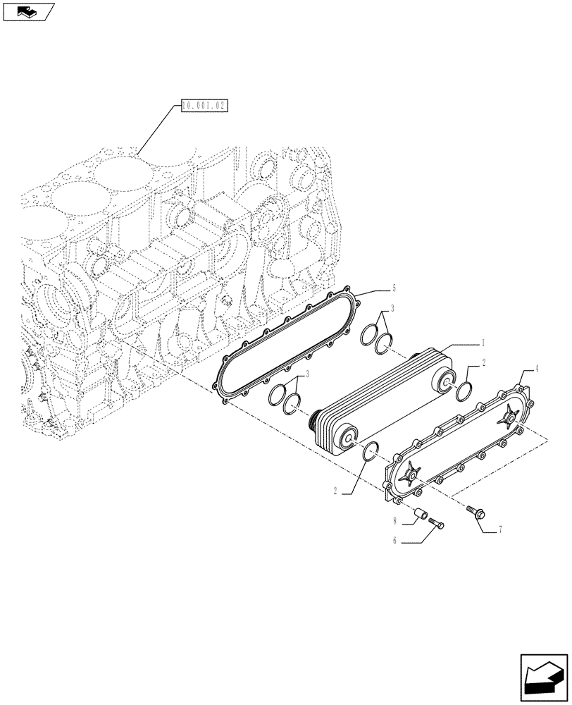 Схема запчастей Case F2CE9684P E024 - (10.408.01) - HEAT EXCHANGER - ENGINE (504130575) (10) - ENGINE