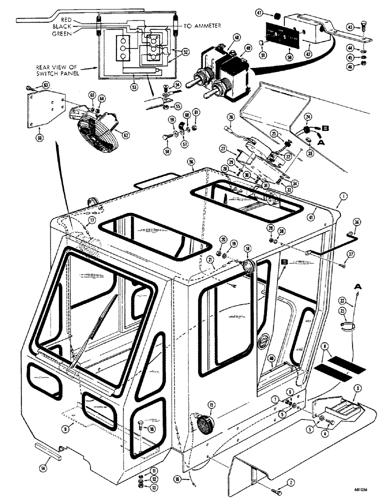 Схема запчастей Case 680CK - (137A) - CAB AND RELATED PARTS 