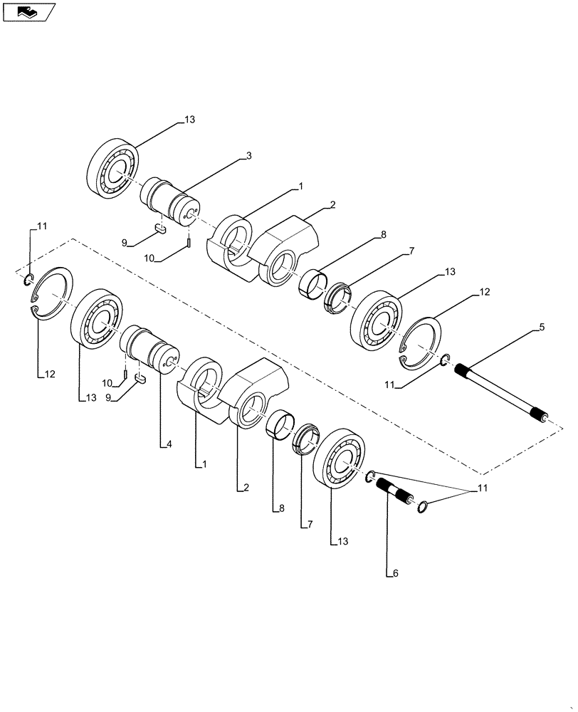 Схема запчастей Case SV211 - (39.500.AM[04]) - VIBRATOR (39) - FRAMES AND BALLASTING