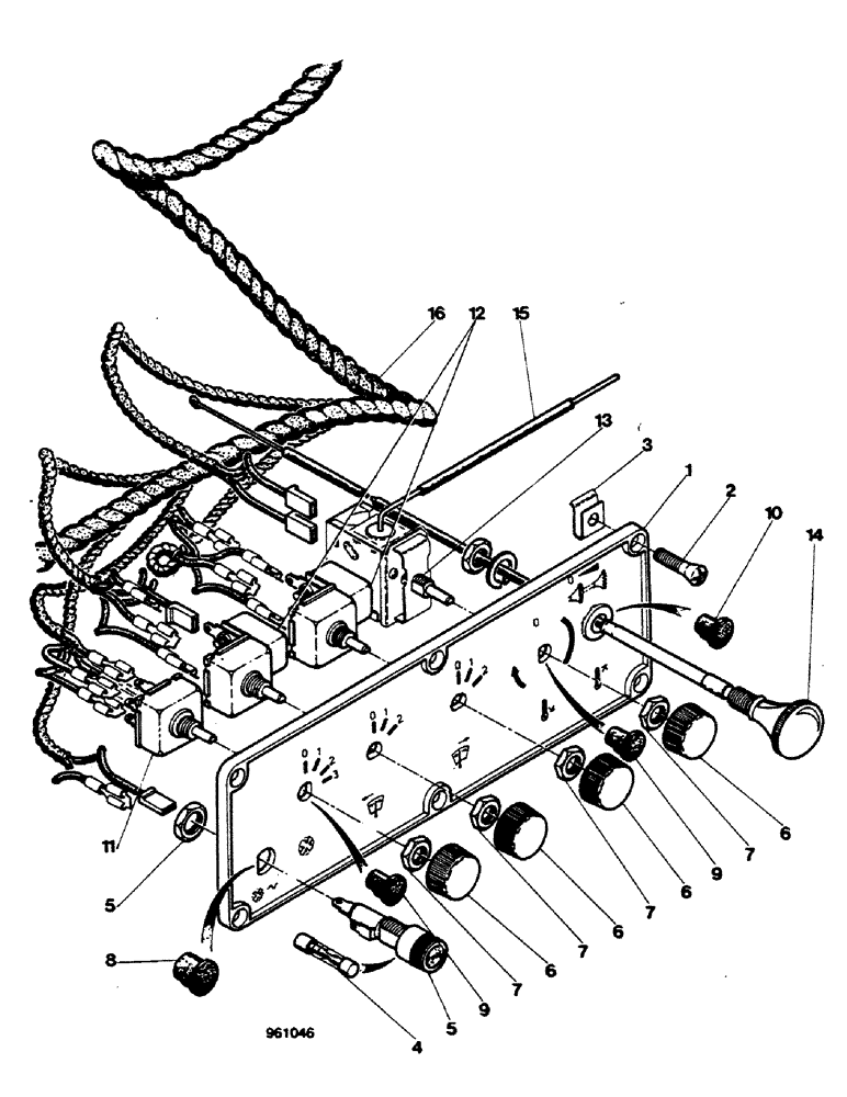 Схема запчастей Case 580G - (472) - CAB - CONTROL PANEL AND WIRING UP TO NO. 3.808.596 (09) - CHASSIS/ATTACHMENTS