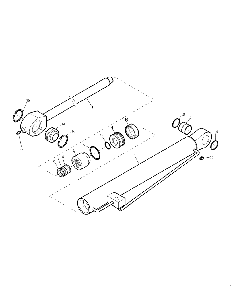 Схема запчастей Case 21E - (24.082[2991448001]) - TIP CYLINDER (35) - HYDRAULIC SYSTEMS