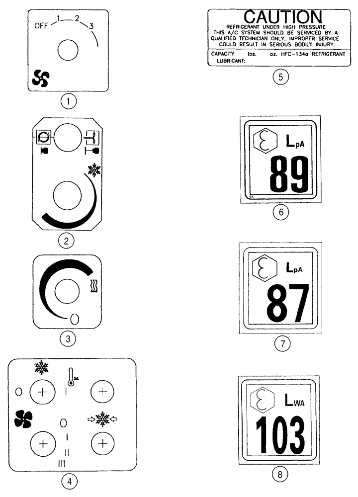 Схема запчастей Case 90XT - (09-75) - DECALS (09) - CHASSIS