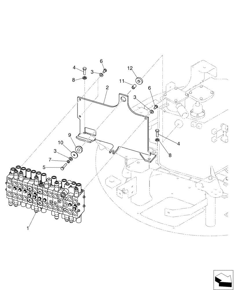 Схема запчастей Case CX50B - (01-023[01]) - VALVE INSTAL (35) - HYDRAULIC SYSTEMS