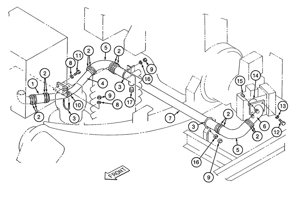 Схема запчастей Case 9060 - (8-006) - BASIC HYDRAULIC CIRCUIT, RESERVOIR TO PUMP (08) - HYDRAULICS