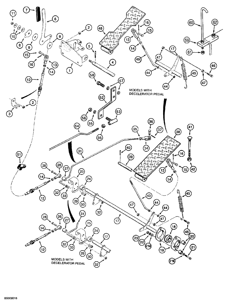 Схема запчастей Case 850G - (3-02) - THROTTLE CONTROL LINKAGE (01) - ENGINE