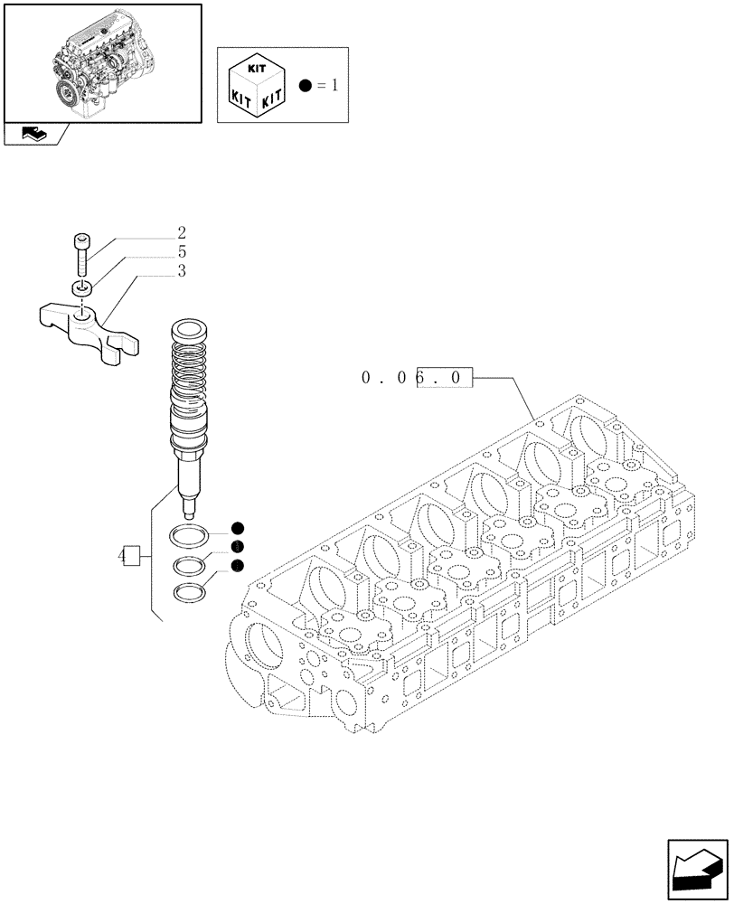 Схема запчастей Case F3AE0684S E908 - (0.14.8) - INJECTOR & RELATED PARTS (504244885) 