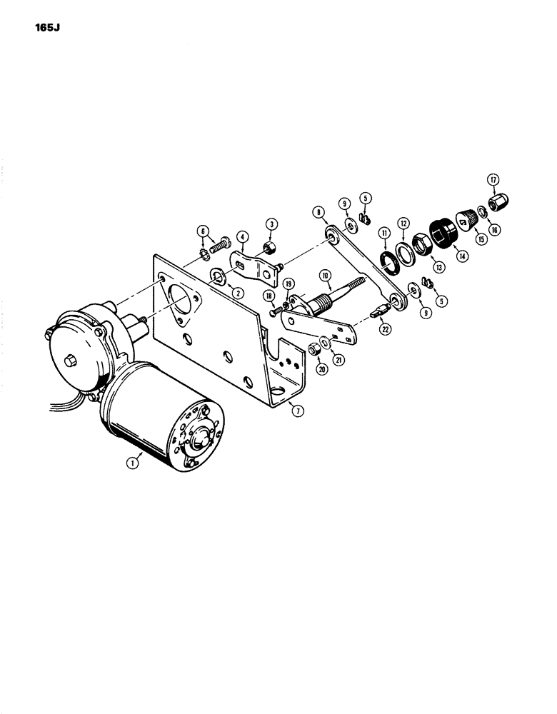 Схема запчастей Case W14 - (165J) - L35259 AND F93455 WIPERS (09) - CHASSIS