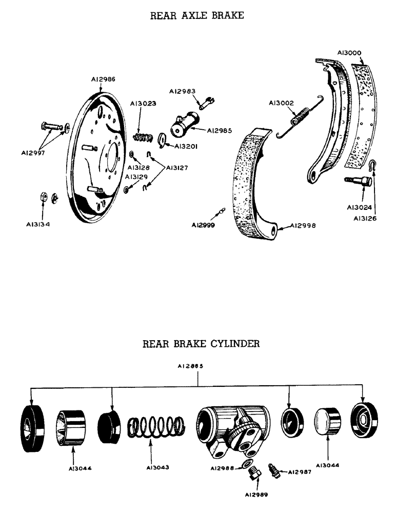 Схема запчастей Case W9 - (114) - REAR AXLE BRAKE, REAR BRAKE CYLINDER (07) - BRAKES