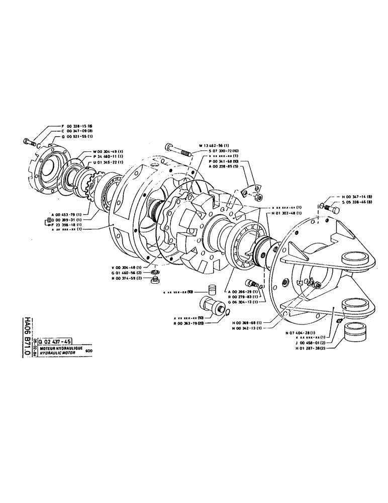 Схема запчастей Case 160CL - (138) - HYDRAULIC MOTOR (07) - HYDRAULIC SYSTEM