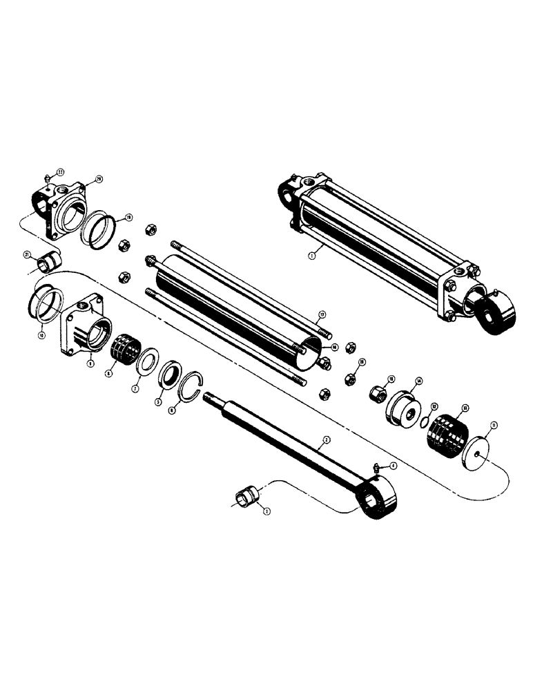 Схема запчастей Case 320 - (190) - 30624 SCARIFIER HYDRAULIC CYLINDER (07) - HYDRAULIC SYSTEM